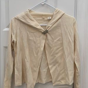 Anthropologie Moth cardigan with brooch closure